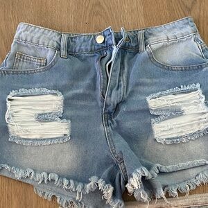 Denim Distressed Women Shorts